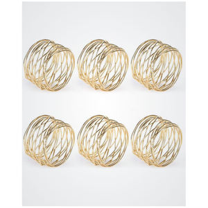 Ensemble d'anneaux de serviette en métal finition or de luxe pour une mise en scène élégante de table de mariage et une décoration de table raffinée - Product Image 6