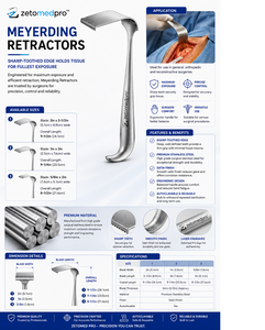 Retractores Manuales MEYERDING ZETOMEDPRO con Borde Dentado Afilado, Múltiples Tamaños de Cuchilla, Juego de Instrumentos Quirúrgicos Ortopédicos - Product Image 5