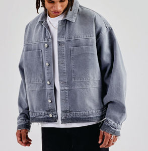 Men's Denim <b>Jacket</b> Casual Windproof Turn-down Collar Winter <b>Jacket</b> 100% Cotton OEM/ODM Customization Supported Trucker <b>Jacket</b> - Product Image 6