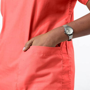 Summer Hospital Solid Red Color <b>Nurse</b> Scrub Accessories for Women V Neck Hospital Uniform with Customized Color and OEM Service - Product Image 6