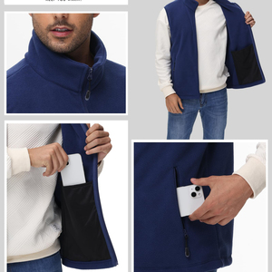 <b>Men's</b> Lightweight Fleece Vest Sleeveless Outdoor <b>Jacket</b> <b>Warm</b> Full Zip Casual Winter Layer for Everyday Wear Low Price <b>Men</b> Vest - Product Image 5