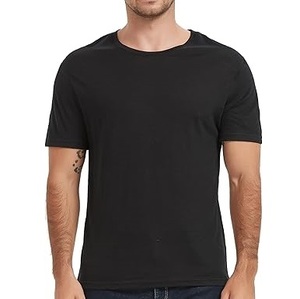 Camisetas de hombre 100% algodón estampadas, color negro, hombros caídos, las mejores camisetas transpirables con tecnología antiencogimiento para hombres adultos. - Product Image 1
