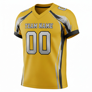 Maillot de football américain OEM, uniforme sportif avec logo d'équipe, tissu respirant en polyester, séchage rapide, évacuation de l'humidité - Product Image 1