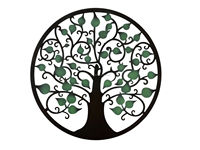 Décoration murale en fer découpé au laser, motif arbre de vie, faite à la main et personnalisée, pour la maison et le jardin, design moderne antirouille