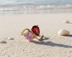 แหวนทับทิมและทัวร์มาลีนเงินแท้ 925 – แหวนประดับพลอยธรรมชาติสำหรับผู้หญิง |   ผู้จัดจำหน่ายเครื่องประดับคุณภาพสูงแบบขายส่ง - Product Image 2