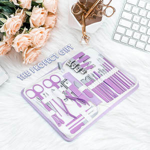 Ensemble de manucure de luxe en acier inoxydable de qualité supérieure, portable, avec étui magnétique 9 pièces, couleurs personnalisées, pour homme ou femme - Product Image 2