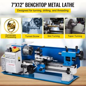 Tornio da banco di precisione 7x12 pollici, 550W, velocità variabile 50-2500 RPM, ingranaggi in nylon, macchinario mobile per metallurgia e lavorazione dei metalli - Product Image 2