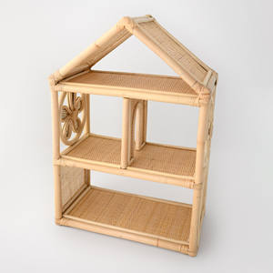 Casa de muñecas de madera para juegos imaginativos, casa de muñecas de ratán hecha a mano, casas de muñecas al precio más bajo - Product Image 5