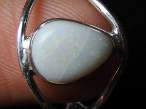 Australian <b>Opal</b> Gemstone Ring-Silver Wedding Band-Solid <b>Opal</b>-5 US Size-Handmade Classic Jewelry <b>Gift</b> for Her - Product Image 3