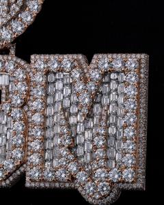 Pendentif en Moissanite Diamant Certifié IGI Coupe Brillante VVS Plaqué Or Rose Style Glacé RB Gems, Bijoux Fins en Or 14K - Product Image 6