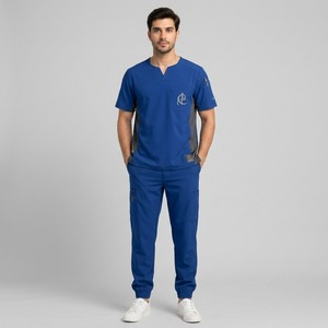 Traje quirúrgico premium hecho de tela suave y transpirable para mayor comodidad durante todo el día en hospitales, clínicas, laboratorios y entornos sanitarios. - Product Image 1