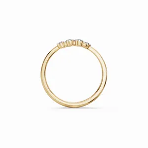 Anillo de Diamantes Cultivados en Laboratorio, Oro Amarillo de 18K, Juego de 6 Piezas, Certificación IGI, Claridad VVS, Estilo de Lujo, Color de Diamante Blanco E - Product Image 3