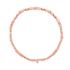 Pulsera de Cadena con Eslabones y Barras Geométricas con Diamantes - Product Image 2