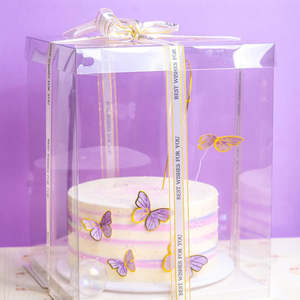 Cajas de papel cuadradas para alimentos con tapa, aptas para microondas, de cana de azúcar, con diseño de concha, portátiles, esenciales, con impresión en relieve, para pasteles. - Product Image 4