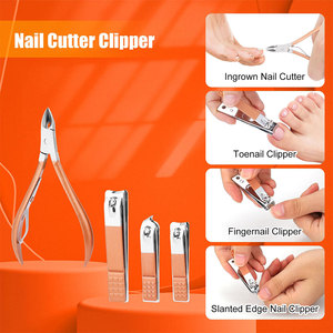 Manicure & <b>Pedicure</b> <b>Set</b> Stainless Steel Nail Grooming Tool Kit with Leather Bag for Fingernail Care - Product Image 6