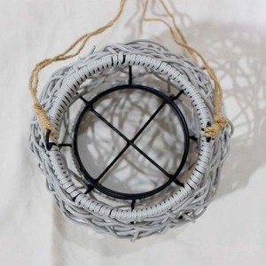 Lanterne ronde en résine grise de nouvelle conception, décoration suspendue pour la maison, faite à la main - Product Image 4