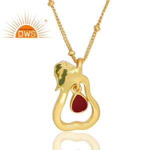 Collar de esmalte chapado en oro de 18 quilates de plata de ley de diseño de tendencia, joyería fina Demi para mujer, regalo para ella - Product Image 4