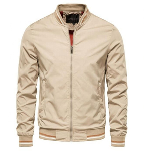 Men's Lightweight Bomber Jacket Casual Outdoor <b>Zip</b> Jacket Custom Clothing Manufacturer Bomber Jackets - Product Image 1