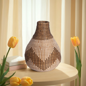 Hot Trend Rattan Mix PP Jarrones Moderno Elegante Ecológico Personalizable Macetas Decorativas Macetas Decoración Interior del Hogar - Product Image 3