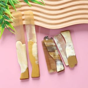 Modern Handmade Natural Horn Hair <b>Comb</b> Static Free Beard Grooming <b>Comb</b> <b>Wide</b> Tooth Hair Care Styling Product Supplier - Product Image 3