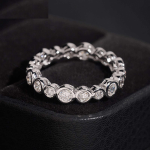 Bracelet tennis de luxe en moissanite, pierre ronde, style diamant élégant, étincelant, en argent, cadeau de fête tendance - Product Image 2