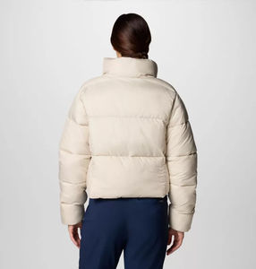 Dernière collection : Doudoune courte matelassée OEM personnalisée en pierre foncée pour femme, avec fermeture éclair intégrale, respirante, pour l'hiver - Product Image 2