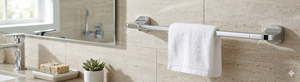 Wall Mounted <b>Chrome</b> Metal Modern Towel Rail Bathroom Towel Bar with Eco-Friendly Corrosion Prevention and Easy Cleaning - Product Image 3