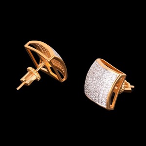 KRISHNAVII 1.50 Carat Natural Stone Pear & Heart-Cut Diamond Freshwater Pearl <b>Stud</b> Earrings 18K Gold Plated Luxury IGI Certified - Product Image 3