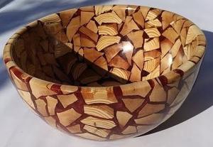 Moderna Tazón de Madera con Resina Epoxi Hecha a Mano, con Revestimiento Libre de BPA y Bordes de Madera Artesanales para Exhibición Decorativa - Product Image 4