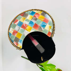 Bolso indio moderno de resina con escultura pulida, bolso de noche de Color mármol múltiple, bolso de mano de fiesta con tirantes de estilo antiguo para mujer - Product Image 3