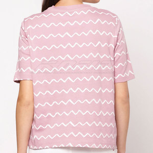 T-shirt pour femmes élégantes, tissu de qualité supérieure, coton doux, vêtements décontractés tendance, collection été, marque privée - Product Image 5