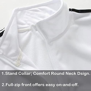 Lightweight Jacket With <b>Stand</b> Up Collar Matching Pants Have Drawstring At Waist For Fit Windbreaker Tracksuit - Product Image 3
