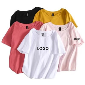 Customised Women's Cotton Summer T-<b>Shirt</b> Regular Fit Button Bling Bling Casual Style <b>Cartoon</b> Rhinestones Printing Breathable DTG - Product Image 2