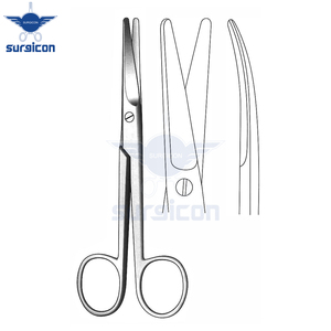 Tijeras Mayo de 14 cm (5½ Pulgadas), Tijeras Quirúrgicas Reutilizables de Acero Inoxidable con Punta Curva para Cirugía General y Corte de Tejidos - Product Image 2