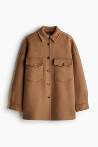 Veste Shacket pour femmes, mode d'hiver, couleur unie, design vintage, vêtements décontractés pour femmes de haute qualité, logo personnalisé - Product Image 5