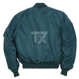 Customizable Men's Bombe <b>Jacket</b> Solid Color 100% Nylon Material Made Blank Plain Zipper Bomber <b>Jackets</b> for Men - Product Image 2