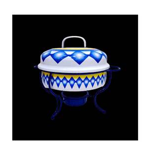 Olla de lujo moderna para calentar alimentos, cacerola premium esmaltada con tapa colgante y soporte para buffet de bodas, catering y decoración de tartas. - Product Image 3