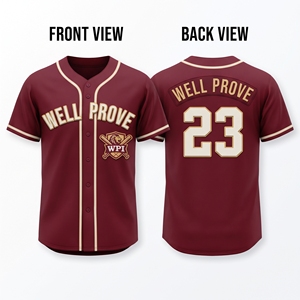 Camiseta de Béisbol Deportiva Personalizada de 220 GSM, 100% Poliéster, Negra con Ribetes Rojos, Paneles en Contraste, Bordado Directo en 3D, Transpirable - Product Image 5