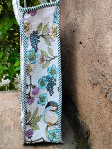 Exquisite High Quality Hand-Block Printed Quilted Cotton Tote <b>Bag</b> Elegant Zipper Closure Versatile Handcrafted <b>Boho</b> Shoulder <b>Bag</b> - Product Image 2