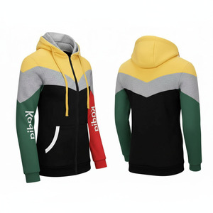 Sudadera con capucha de invierno de alta calidad con estampado digital en la manga, mezcla de poliéster/algodón, ropa informal, con cremallera. - Product Image 4