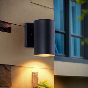 Lampada da Parete Moderna per Esterni Mirrea 7 Pollici, in Alluminio con Copertura in Vetro Temperato, Impermeabile, per Portico, Design a 2 Luci - Product Image 2