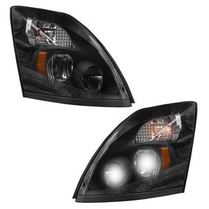 Faro a LED nero stile originale per VOLVO VNL 2004-2014, abbaglianti/anabbaglianti, lato guida e passeggero - Product Image 1