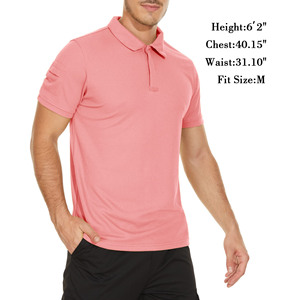 Polo de sport slim pour homme avec logo brodé personnalisé, haute qualité, manches courtes, séchage rapide, rayé, pour le golf - Product Image 2