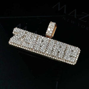Premium ZSHINE <b>Name</b> <b>Necklace</b> Made with 925 Sterling Silver and Brilliant VVS Moissanite Diamonds - Product Image 2