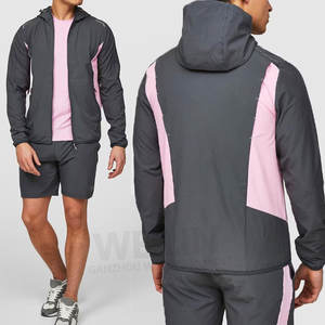 Conjunto Deportivo Personalizado OEM de Dos Piezas, Pantalones de Nylon Holgados, Chaqueta con Cierre, Chaqueta Cortavientos, Conjunto Deportivo para Hombre - Product Image 1