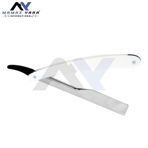 Navaja de afeitar de acero inoxidable de un solo filo con bloqueo deslizante para barbería y salón, herramienta para el cuidado de cabello, cejas y barba - Product Image 4