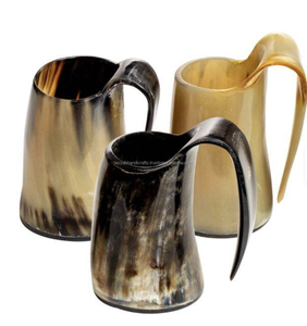 Último diseño multicolor cuerno y vikingo taza ecológica tallada precio al por mayor estándar de la India - Product Image 4