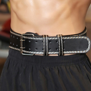 Cinturón de Levantamiento de Pesas de Cuero OEM para Hombre, Hebilla de Doble Punta, Equipo de Gimnasio Resistente, Proveedor de Equipo de Gimnasio OEM ODM - Product Image 6