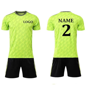 Conjuntos de Uniformes de Fútbol 100% Poliéster, Nuevo Diseño, Logotipo Personalizado, Secado Rápido, Elástico, Ligero, Antibacteriano, Para Todas las Temporadas - Product Image 5