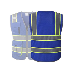 Men's Heavy Duty Winter Breathable Canvas Workwear Vest Custom Logo <b>Hi</b> <b>Vis</b> Reflective Safety Waistcoat Customizable Traffic Vest - Product Image 3